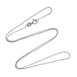 Estate Sterling Silver 925 0.9mm Cable Link Chain Necklace 18"